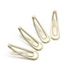Dofash 20Pcs Ellipse Shaped(Looks Like 3D Effect) Epoxy Snap Hair Clips Hair Grips Metal Hair Clips 5Cm/2in Hair Accessories For Girls (Blonde)