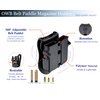 Double Magazine Holder, 9mm 10mm .40 .45 Single & Double Stack Magazine Pouch, Universal Magazine Holster for Glock/Sig sauer/S&W/Beretta/Taurus/H&K/Springfield/CZ/Ruger/1911 Mags