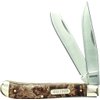 Old Timer 94OTW Gunstock Trapper 6.9in Traditional Folding Pocket Knife with 2 High Carbon SS Blades, Desert Iron Wood Handle, and Convenient Size for EDC, Hunting, Camping, Whittling, and Outdoors