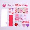 TINYFUTURE Craft Kit, DIY Bookmarks Valentine Art Deco Decorations, 36 Sets Self Adhesive Heart Stickers for Kids Party Favors Fun Classroom Home Activities