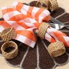 Alpha Living Home Rattan Napkin Rings Set of 12, Napkin Ring Holder for Thanksgiving, Christmas, Party Decoration, Dinning Table, Everyday Gatherings, Napkin Rings Bulk - Natural Rattan