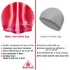 Water Gear Jazz Silicone Swim Cap - Flexible Unisex - Great for Short and Long Hair - Improve Your Performance (RED/White, One Size)