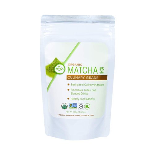 Aiya Certified USDA Japanese Organic Culinary Grade Matcha Green Tea Powder, 100g Bag (3.53 oz.)