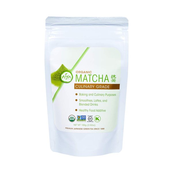 Aiya Certified USDA Japanese Organic Culinary Grade Matcha Green Tea Powder, 100g Bag (3.53 oz.)