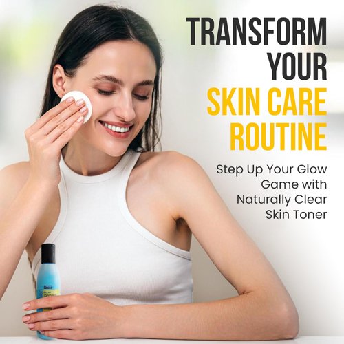 Naturally Clear Skin Botanical Clarifying Toner - Infused with Aloe Vera, Witch Hazel & Alpha-Bioplex, Refines Pores, Exfoliates & Conditions, Oil Control, Gentle Glow for Sensitive Skin 6 oz