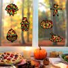 Gueevin 18 Sets Thanksgiving Stained Glass Effect Paper Suncatchers Thanksgiving Suncatcher Kit DIY Suncatcher Paper with Tissue Paper and Glue Sticks for Children Window Classroom Arts and Crafts