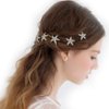 44Pcs Wedding Hair Combs for Brides Pearl Crystal Bridal Hair Accessories Side U Shaped Clips Silver Rhinestone Spiral Hair Pins for Women Bridesmaid Hair Down Headpiece