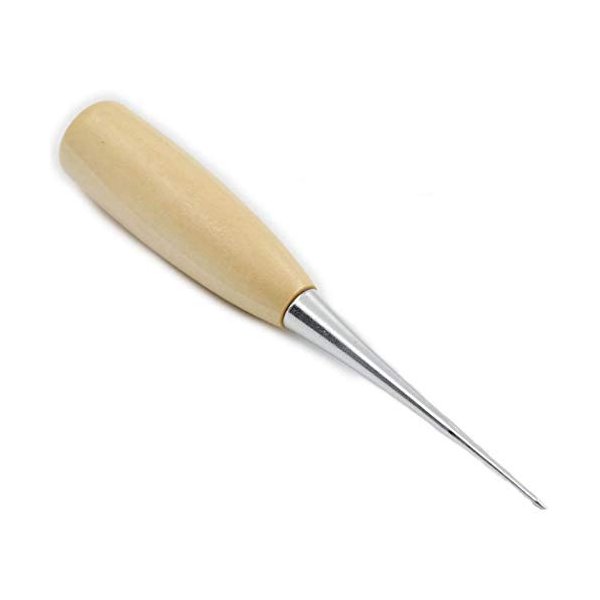 BeeSpring Leather Sewing Awl Wood Handle Drillable Awl Pin Punching Hole Maker Stitching Overstitch Sewing Awl Kit