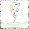 3 Pieces Wildflower Triangle Banner Pre-Strung Vintage Floral Banner Wild Flower Garland Paper for Wildflower Theme Wedding Shower Bridal Shower Baby Shower Birthday Party Supplies