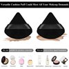 (5+5) Powder Puff Makeup Sponge Blender Beauty Face Triangle Makeup Cosmetic Puff,Latext-free Makeup Wedge Foundation Sponge Blender to Make Up Tools,Applicator Sponges (black)