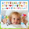 100 Pcs Animal Finger Puppets 29 Small Soft Velvet Dolls Props Toys small Plush Animal Puppets Set Mini Stuffed Animals Finger Toys