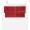 LUXPaper A4 Foil Lined Invitation Envelopes (4 1/4 X 6 1/4) 50/Box, White W/Red Lining (Flwh4872-01-50)