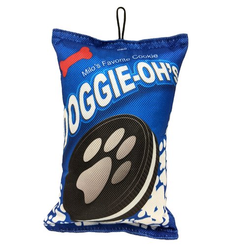 SPOT Fun Food Cookies Doggie-Oh's - Plush Dog Toy with Crinkle Paper and Squeaker, Durable Ballistic Nylon Exterior, Whimsical Puppy Chew Toy, Funny, 8 inch