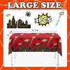 Spider Theme Party Tablecloth 3 PCS, Plastic Disposable Superhero Spider Table Cover for Spider Fans Birthday Party Decorations Supplies, 86.6 x 51.2in