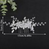 Teyglen Silver Flower Wedding Hair Comb Bridal Crystal Hair Comb Decorative Hair Accessories for Bride Rhinestone Flower Headpiece for Women Girls