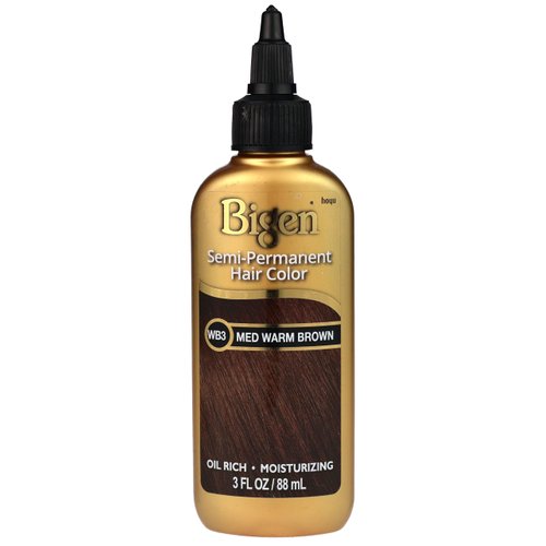 Bigen Semi Permanent Hair Color #WB3 Medium Warm Brown, 3 oz (Pack of 5)