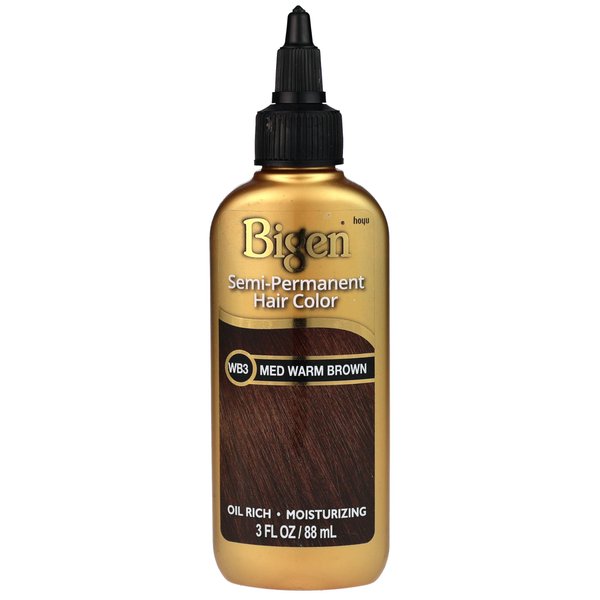 Bigen Semi Permanent Hair Color #WB3 Medium Warm Brown, 3 oz (Pack of 5)