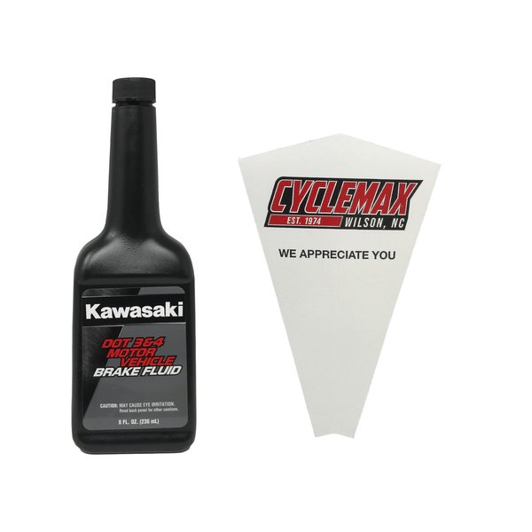 CYCLEMAX One Pack for Kawasaki DOT Brake Fluid 3&4 K61081-002A Contains One 8oz Bottle and a Funnel
