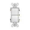 Legrand radiant RCD33WCC6 15 Amp Combination 2-in-1 Decorator Rocker Light Switch, Two 3-Way Switches, White (1 Count)
