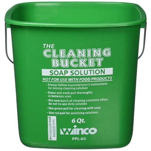 Winco Cleaning Bucket, Medium, Green