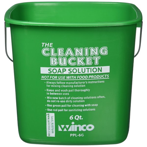 Winco Cleaning Bucket, Medium, Green