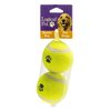 Pet Factory 2-Pack Logical Pet 2.5" Tennis Balls Dog Toy Set - Fluorescent Yellow, Set of 2