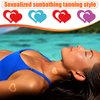400 Pieces Tanning Bed Stickers for Body Heart Labels Stickers Body Stickers Perforated Self Adhesive Small Sun Tan Stickers for Tanning, 100 Pieces Per Roll, 1.2 x 0.8 Inches (Heart Pattern)