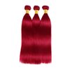 Red Bundles Human Hair Red Straight Bundles Burgundy Human Hair Bundles Mixed Length 3 Bundles 26 28 30 Inch Brazilian Unprocessed Virgin Human Hair Extensions For Woman