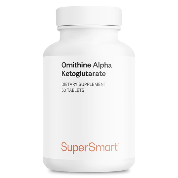 Supersmart - Ornithine Alpha Ketoglutarate OKG 10g per Day (Highly Bioavailable) - Easy-to-Take & Potent L-Ornithine Supplement - Amino Acid | Non-GMO & Gluten Free - 60 Tablets