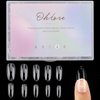 500Pcs Oval Nail Tips for Acrylic Clear Fake Nails Full Cover, 10 Sizes