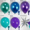 ECEAE 131Pcs Video Game Balloon Arch Garland Kit with Star and Gradient Metallic Balloons – Green, Blue, and Purple for Kids Party, Birthday Party Decorations