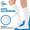 ABSOLUTE SUPPORT Made in USA - Graduated Support Opaque Compression Knee High Socks for Men 20-30mmHg | For Swelling, Lymphedema, Post Surgery - White, Medium, A104WH2