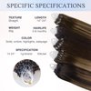 DOORES Micro Bead Hair Extensions Real Human Hair, Dark Brown 14 Inch 50g/50s, Micro Hair Extensions Human Hair, Remy Hair Extensions