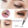 4D Silk Fiber Lash Mascara Liquid Eyeliner Set Waterproof Black Long Lasting Lengthening Thickening Eyelashes Smudge- proof 4D Mascara