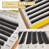 SEEDEW Bottom Lash Extensions, MIX5-7mm J Curl 0.10mm 12 Rows/Tray, Classic Individual Single Natural Soft Lightweight Eyelashes Grafting for Lash Artists, Beauty Salon(Matte Black-0.1-J-MIX5-7mm)