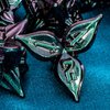 ARUOHHA DND Metal Dice Set Purple Green Dungeons and Dragons Dice with Box, 7PCS Leaf Design D&D Dice Handmade Polyhedral Dice RPG D and D Role Playing Games Dice D20 D12 D10 D8 D6 D4