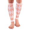 Doc Miller Calf Compression Sleeve Men and Women - 20-30mmHg Shin Splint Compression Sleeve Recover Varicose Veins, Torn Calf and Pain Relief - 1 Pair Calf Sleeves White and Orange - Medium Size