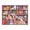 Galison Best in Show – Michael Driver 1000 Piece Puzzle Featuring A Witty Shelfie of Felines and Canines Sharing Trophies and Books