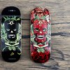 Noahwood Handmade Fingerboard Deck 97.5x35mm 5-Layer Color Maple Pro concave Creative Design Mini Skateboard (White fingersoul)