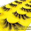 Fox Eye Lashes Wispy Eyelashes 21mm Long Cat-Eye Lashes Angel Wing Lashes Faux Mink False Eyelashes Natural Look 5 Pairs pack(Mao-06)