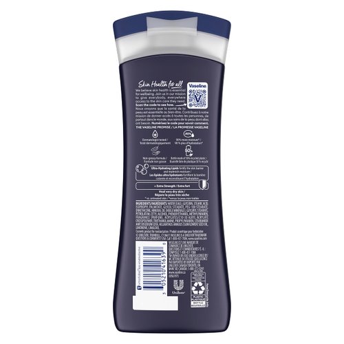 Vaseline Lotion for Men Extra Strength 3-in-1 for Face, Hands & Body + Original Lip Therapy for Dry Lips with Petroleum Jelly (3 Piece Set)