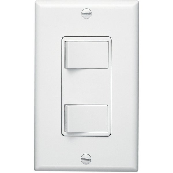 Broan-NuTone, White NuTone 68W Multi-Function Wall Control for Ventilation Fans, Pack of 1