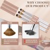 3PCS Acrylic Nail Brush Set, Size 6/10/12. Kolinsky Hair,Oval Crimped Pressed Shaped Acrylic Nail Brushes,Golden Metal Handle Acrylic Powder Brush Set Professional Manicure For DIY Home Salon