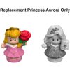 Replacement Princess Aurora Figure for Fisher-Price Little People Aurora and Rapunzel Princess Playset - DRH12 ~ Works Great with Other Sets Too
