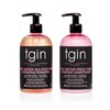 tgin Rose Water Shampoo + Conditioner Duo for Curly, Coily and Wavy Hair, Sulfate Free, with Rose Water, Acai Berries, Nourishes and Detangles Dry, Color Treated Hair, 13 oz