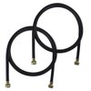 Rubber Washing Machine Hoses (4 Foot - Black) by Kelaro