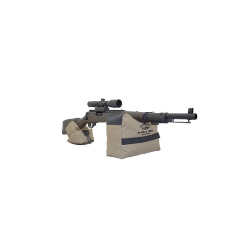 Buffalo Creek Supplies Shooting Rest Bags Rifle Rests Shooting Bench Rest Bag Front & Rear Support Rifle SandBag Stand Holders for Gun Rifle Shooting Hunting Target Unfilled (Coyote Brown)
