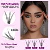 Dedila 200Pcs Handmade Individual False Eyelashes Thickness 0.07mm D Curl Mixed 10-12-14mm /11-13-15mm/12-14-16mm/16-18-20mm 3D Volume Cluster Eye Lashes Etensions (11-13-15mm)