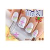 General Nail Decals - Jesus Christ Pink Cross WaterSlide Nail Art Decals - Salon Quality - DIY Nail Manicure