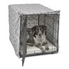 New World Pet Products Dog Crate Cover Featuring Teflon Fabric Protector, Dog Crate Cover Fits New World & Midwest 36-Inch Dog Crates, Light Gray Designer Pattern